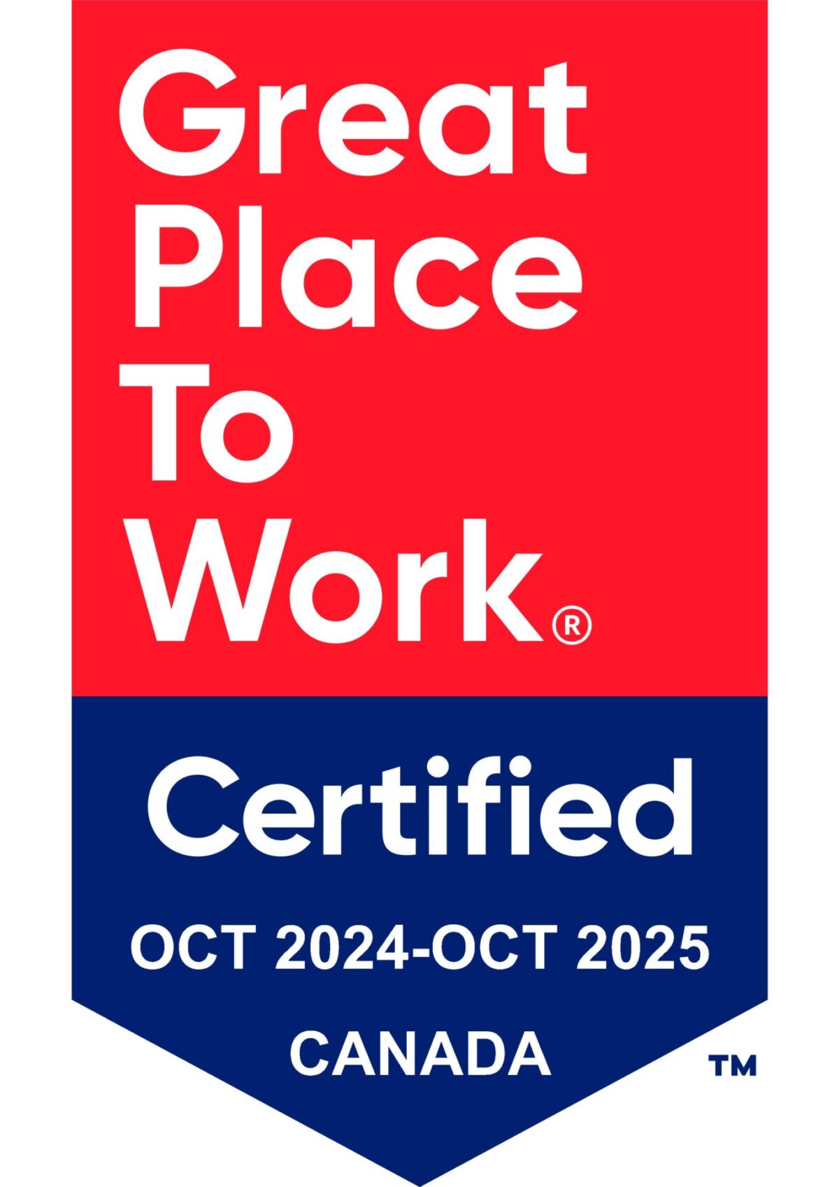 Great Place to Work Certified : Oct 2024-Oct 2025