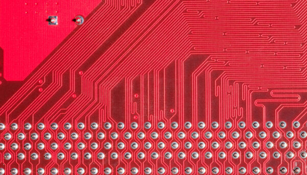 close up of computer chip